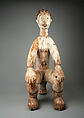 Figure: Seated Female (Anjenu), Wood, pigment, Okpoto peoples (Idoma)