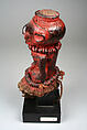 Half Figure: Female, Wood, cloth, oil patina, beads, pigment, fiber, string, Luba or Hemba peoples