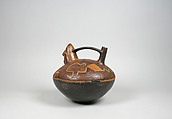 Bottle, Ceramic, post-fired paint, Paracas