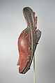 Face Mask (Gu), Attributed to Zuenola (central Côte d&#39;Ivoire) (possibly), Wood, pigment, cord