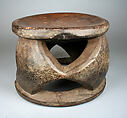 Stool: Openwork Base, Wood, Democratic Republic of Congo