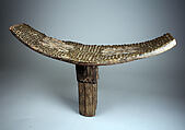 Stool, Wood, brass, metal, Democratic Republic of Congo