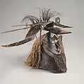 Mask (Buk, Krar, or Kara), Turtle shell, wood, cassowary feathers, fiber, resin, shell, paint, Torres Strait Islander