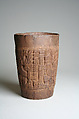 Kero (beaker), Tiwanaku artist(s), Wood, Tiwanaku