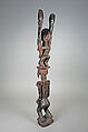 Double figure, Tellem or Dogon blacksmith, Wood, Dogon or Tellem  peoples (?)