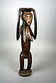 Female Figure with Vessel, Wood, pigment, Akan peoples
