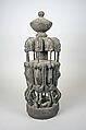 Altar with female figures, Dogon blacksmith, Wood, clay, applied organic materials, Dogon peoples