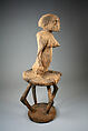 Figure: Female Seated on Stool, Dogon blacksmith, Wood, Dogon peoples