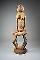 Figure: Female Seated on Stool, Wood, Dogon peoples