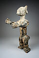 Female Figure, Wood, pigment, nails, Lagoon or Akan peoples, Akye group