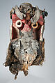 Gela face mask(?), Wè artist, Wood, human hair, horn, cotton, pigment, chain, fur, Wè peoples
