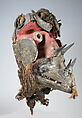 Gela face mask(?), Wè artist, Wood, human hair, horn, cotton, pigment, chain, fur, Wè peoples