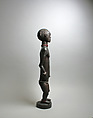 Mukisi Mupasi (ancestor figure), Tabwa artist, Wood, glass beads, cord, Tabwa peoples