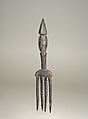 Comb with Figure, Wood, Baule peoples