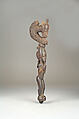 Gong Mallet with Male Figure (Lawle), Wood, Baule peoples