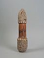 Lime Container, Gourd, clay, cowrie shells, nassa shells, Middle Sepik