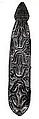 Shield, Inis, Wood, paint, sago palm leaves, Asmat people