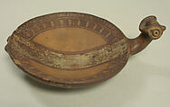 Dish with Bird Head, Ceramic, pigment, Inca