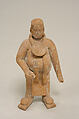 Figure with Helmet Mask, Ceramic, pigment, Maya