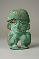 Seated Figure, Gilded copper, Moche