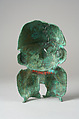 Seated Figure, Gilded copper, Moche
