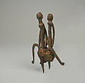 Figures Ornament, Dogon blacksmith, Iron, sacrificial materials, Dogon peoples