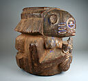 Ritual Mortar: Figures, Wood, pigment, Yoruba peoples