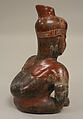 Hunchback Figure Vessel, Ceramic, pigment, Colima
