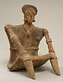 Seated Female Figure, Ceramic, pigment, Colima