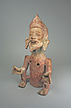 Seated Figure (Xantil), Ceramic, pigment, Eastern Nahua