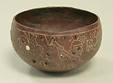 Stone Bowl with Inlays, Stone, mother-of-pearl, turquoise, Moche