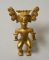 Figure Pendant, Gold alloy, Central Caribbean or Greater Chiriquí