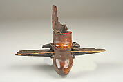 Drum Handle, Ivory, bead, hide, Inuit