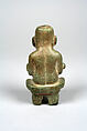 Figure seated on a bench, Olmec artist(s), Serpentine, Olmec