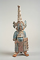 Costumed Figure, Ceramic, pigment, Maya