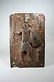 Plaque: Warrior and Fish, Brass, Edo peoples
