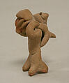 Figure with Animal on Back, Ceramic, pigment, Chupicuaro