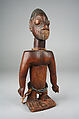 Twin Figure: Male (Ibeji), Wood, beads, indigo, Ewe peoples, Egun or Aja group