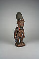 Ibeji Twin Figure, Wood, beads, Yoruba peoples, Egbado or Ibarapa group