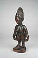 Twin Figure (Ibeji), Adugbologe, Wood, blueing, Yoruba peoples, Egbado or Egba group