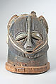 Helmet Mask (Odumado), Wood, metal strips, resin, pigment, Okpoto peoples, Igala group