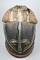 Helmet Mask (Odumado), Wood, metal strips, resin, pigment, Okpoto peoples, Igala group