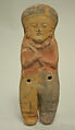 Ceramic Whistle in the Form of a Standing Figure, Ceramic, pigment, Bahia