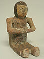 Ceramic Seated Female Figure, Ceramic, pigment, Carchi