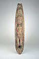 Bullroarer: Figure, Wood, pigment, Yoruba peoples