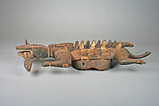 Headdress: Chameleon, Wood, pigment, Yoruba peoples, Ijebu group