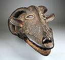 Helmet Mask: Ram, Wood, pigment, Cameroon