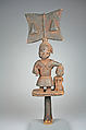 Sango Staff: Male Figure (Ose Sango), Duga of Meko (Nigerian, Yoruba, 1880–1960), Wood, Yoruba peoples, Ijebu group