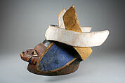 Helmet Mask (Gelede), Arobatan of Fobe, Wood, pigment, Yoruba peoples