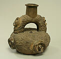 Stirrup Spout Bottle, Ceramic, Cupisnique